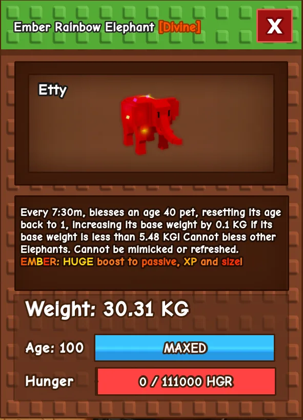 SEMI HUGE RBH ELEPHANT 30.3KG (MAX PASSIVE) DM FOR DISCOUNT BEFORE PURCHASE