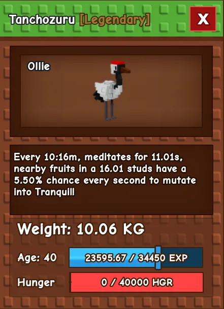 Tanchozuru LEGENDARY Age 40 10.06KG