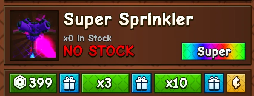 1-2 min delivery super sprinkler(mail)