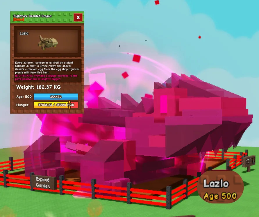 Huge Nightmare Bearded Dragon 180Kg+ 23m Skill — Account account