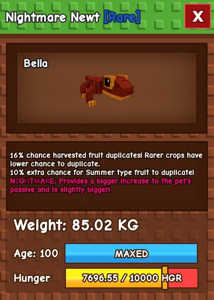 CHEAP 85kg Titanic Nightmare Newt! 16 to duplicate fruits and 10 to duplicate summer fruits Fast Delivery