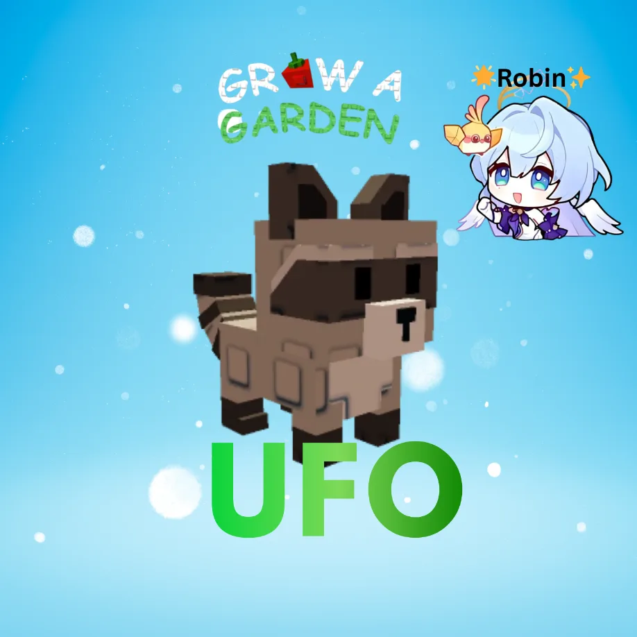 UFO Raccoon - New Mutation Event Pet - Grow a Garden