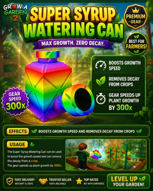 x2 Super Syrup Watering Can Fall Harvest World Grow a Garden 2 Fast Delivery