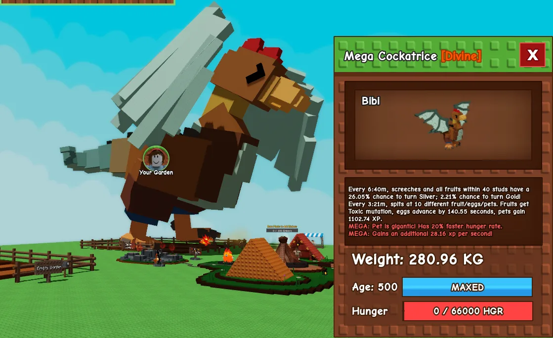 280.96kg Mega Cockatrice