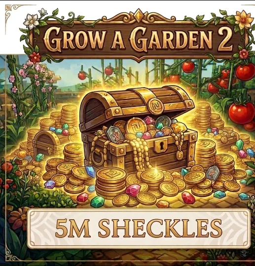 5M++ SHECKLES GROW A GARDEN 2 // SHECKELS BY FRUIT DRAGON BREATH OR GHOST PEPPER — Account account