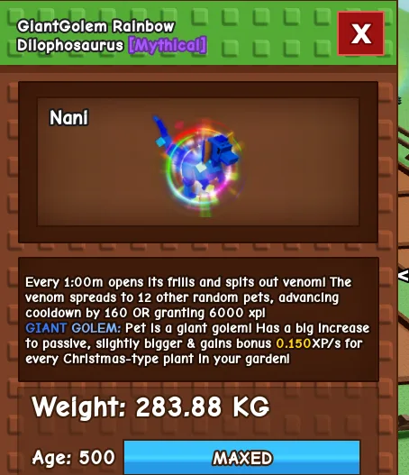 Giantgolem Rainbow Dilophosaurus 283kg