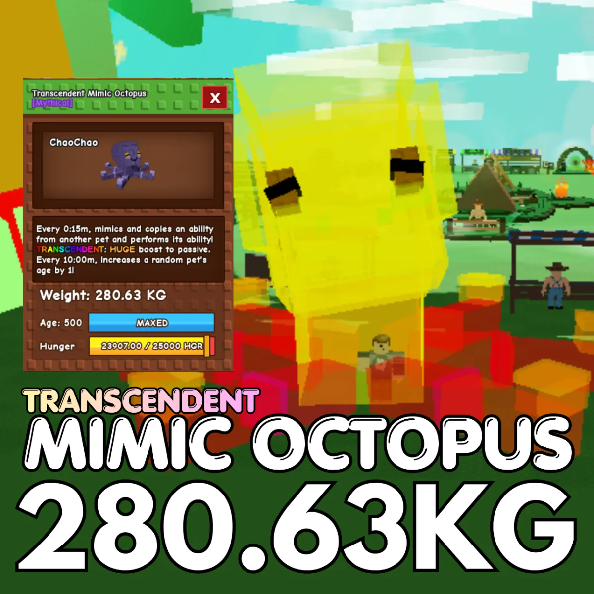 TRANSCENDENT Huge Mimic Octopus 280.63KG 15sec CD Age 500 INSTANT DELIVERY