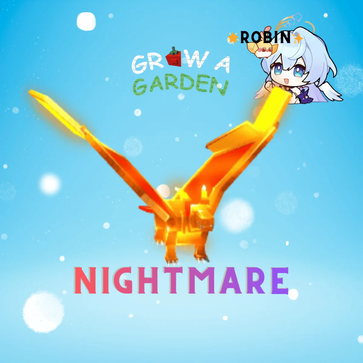 Nightmare New Year's Dragon - New Year Dragon - Fast Delivery - Grow a Garden — Account account