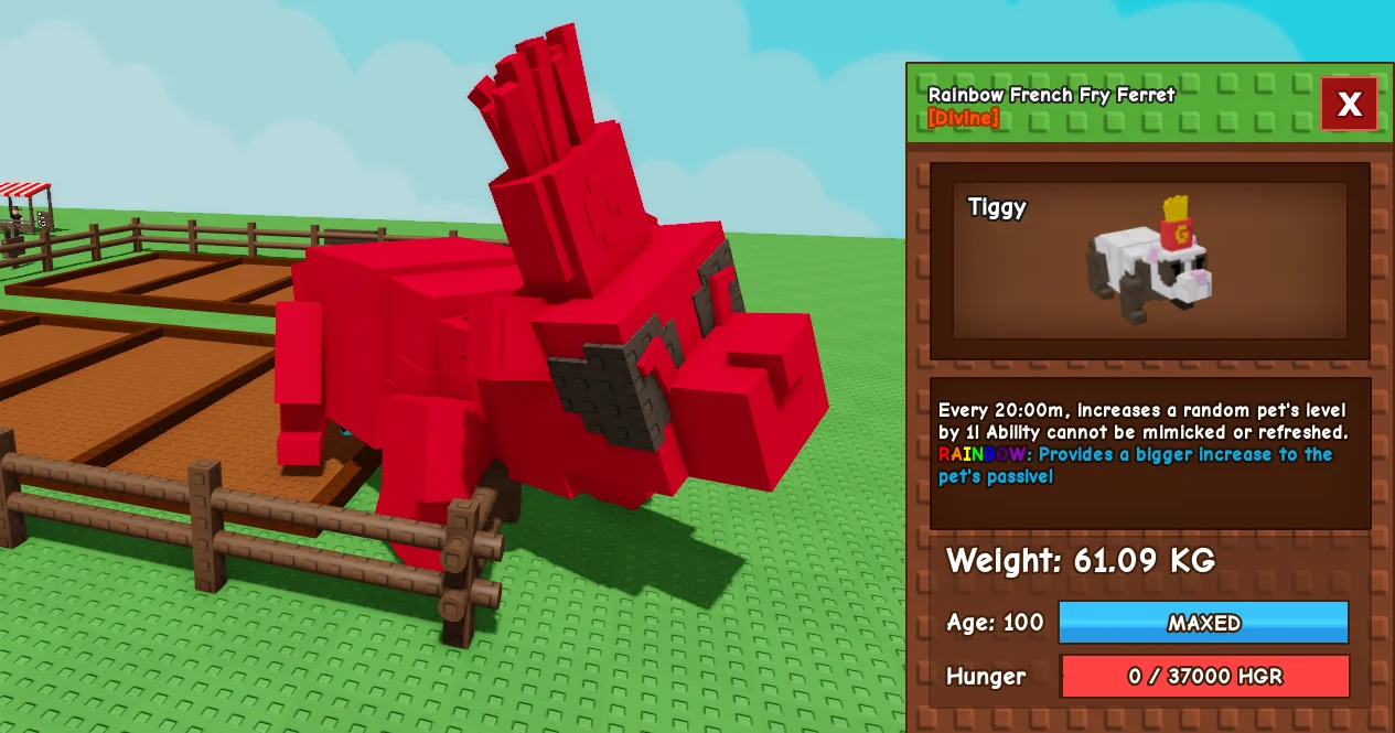 61.02kg Rainbow French Fry Ferret — Account account