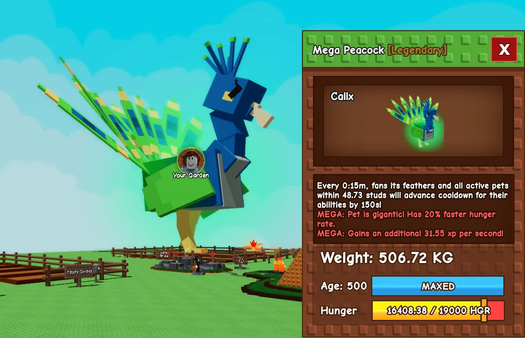 506.72kg Godly Mega Peacock