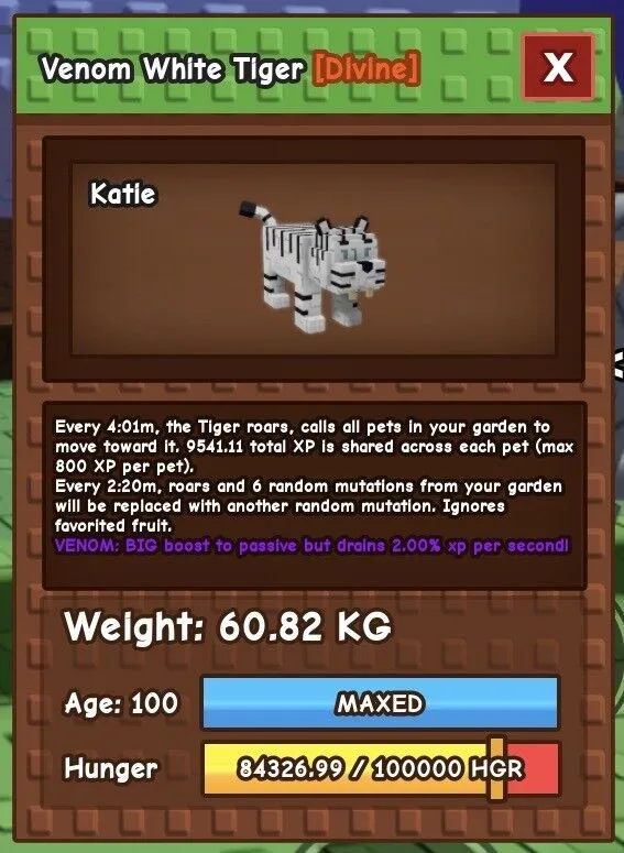 HUGE Venom WHITE TIGER 60+ kg On-Hand Stock — Account account