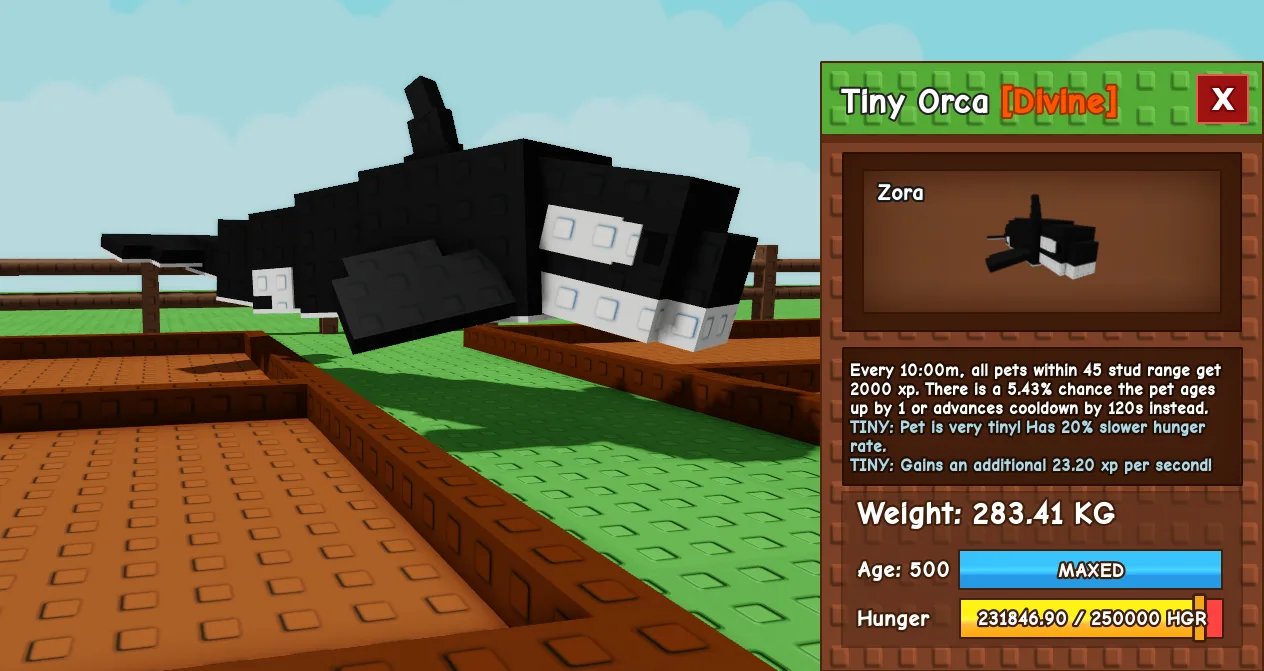 283.41kg Tiny Orca