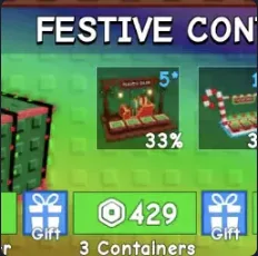 FESTIVE CONTAINER! - 3 Container 429R Instant Delivery
