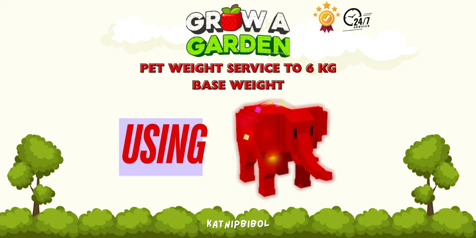 PET WEIGHT BOOSTING SERVICE TO 60KG - 61KG INCLUDING NIGHTMARE MUTATION AND LEVEL 100 SERVICE RBL Grow A Garden