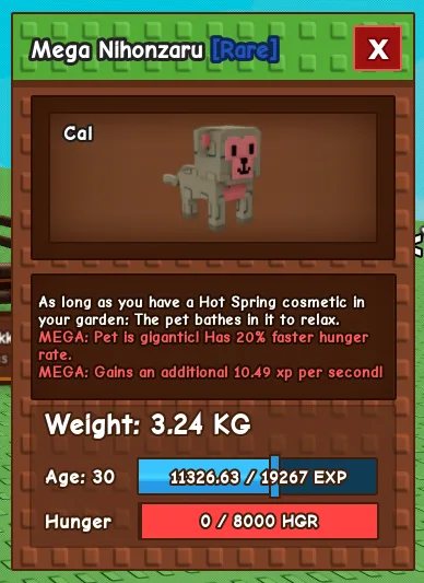 Mega Nihonzaru ( 3,24 Kg Age 30 )