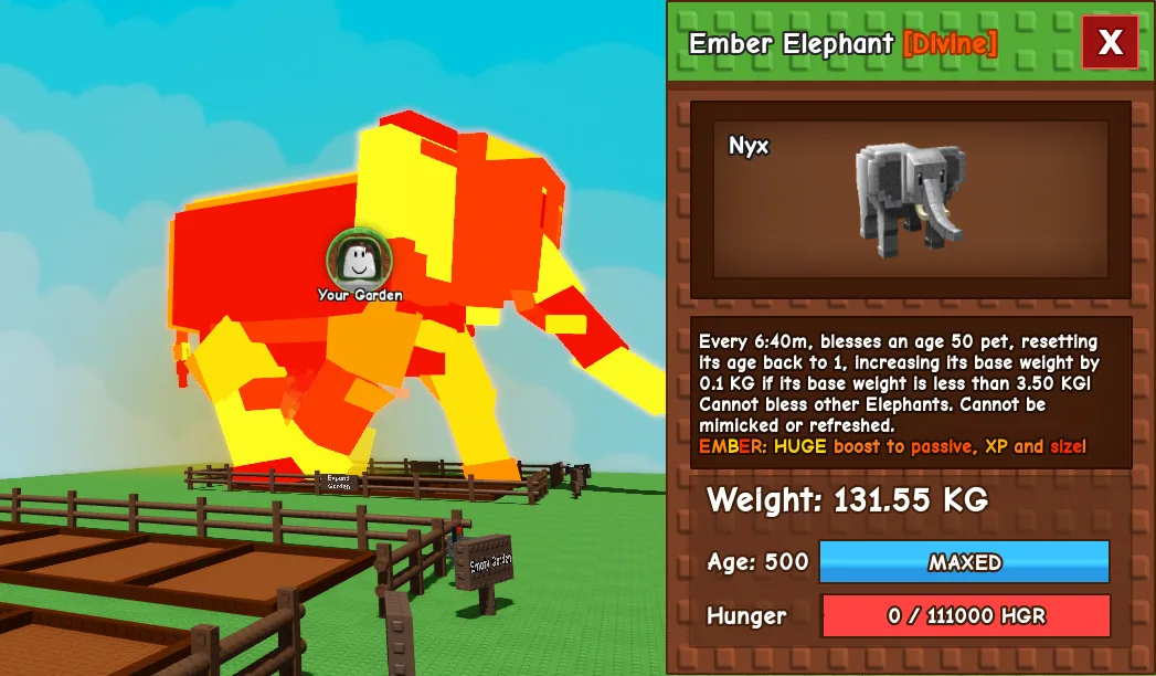 131.55kg Ember Elephant