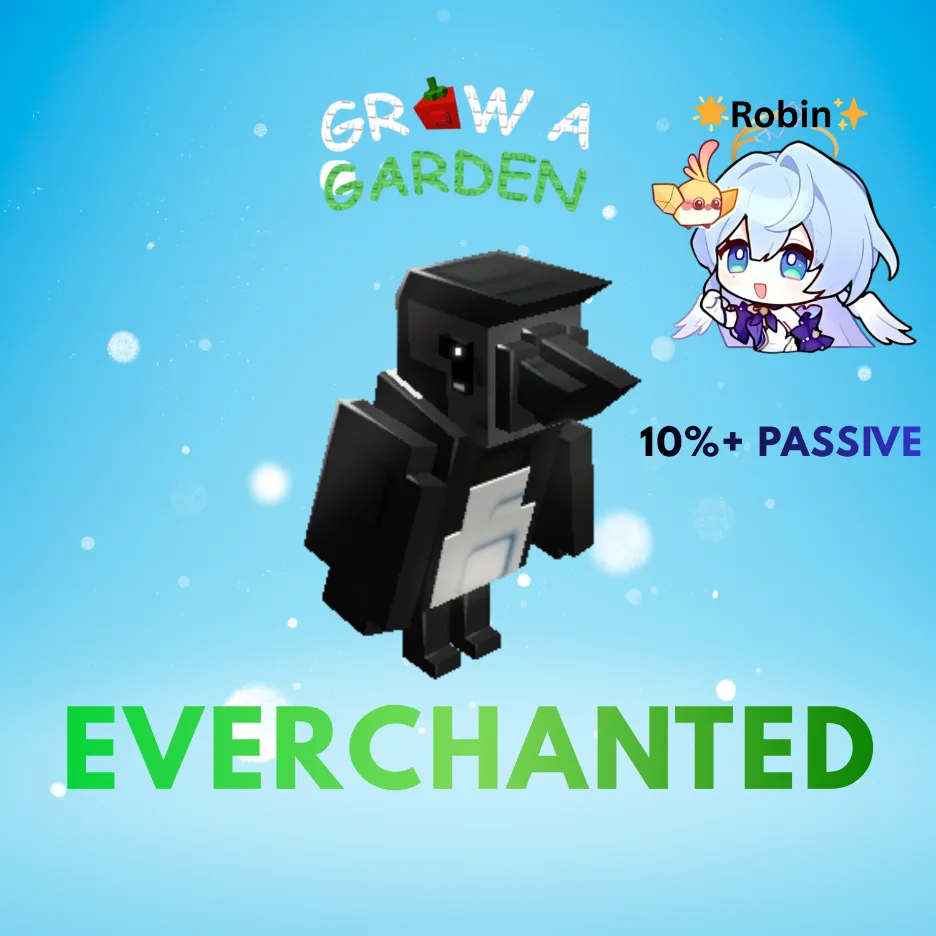 Everchanted Magpie - New Mutation - 10 + Passive - Ready to Use - Grow a Garden — Account account