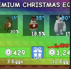 PREMIUM CHRISTMAS EGG!- 3 Eggs 429R Instant Delivery