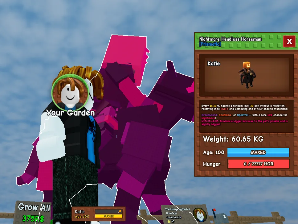 Headless Horseman Level 100 60kg — Account account