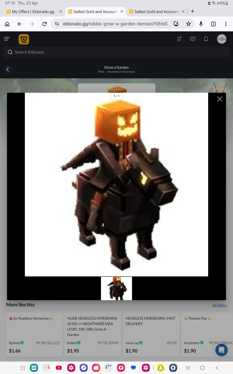 HUGE Nightmare Headless Horseman 60 KG - 61 KG 60kg 61kg+ — Account account