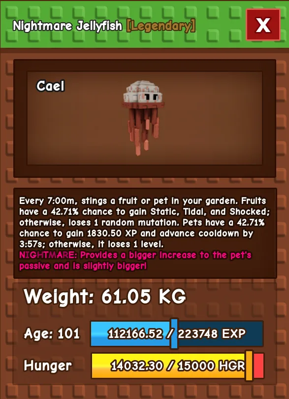 HUGE JELLYFISH NM / VENOM / EVER 60KG-61KG AGE 100