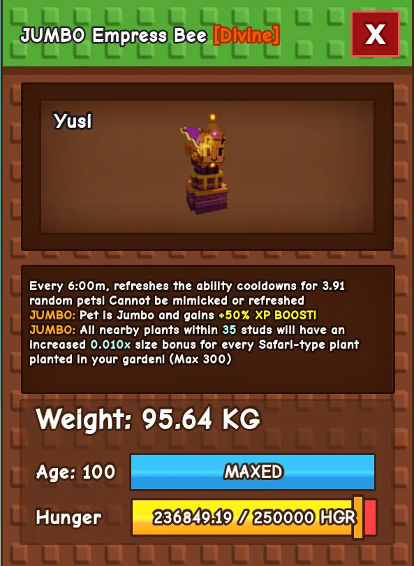 GODLY EMPRESS BEE 95kg+