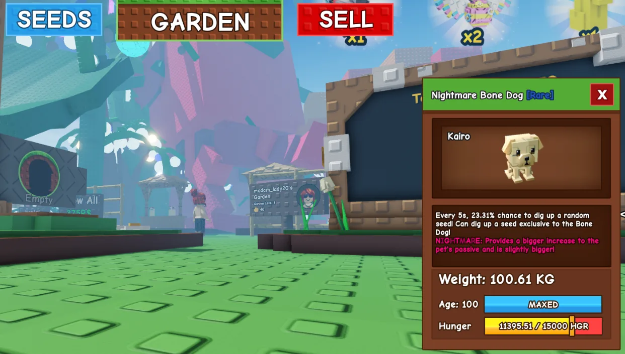 COLOSSAL TITANIC HUGE GIANT NIGHTMARE BONE DOG (NIGHTMARE MUTATION) 100.61KG 100AGE 5S CD // CLEAN // CHEAP // RARE // RUSH — Account account