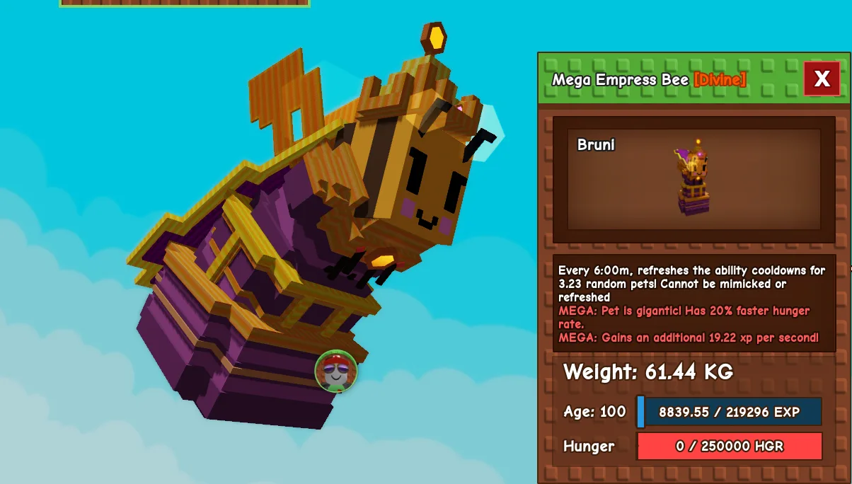 61.44kg Age 100 Mega Empress Bee