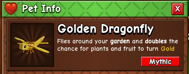 Golden Dragonfly - Grow A Garden 2 — Account account