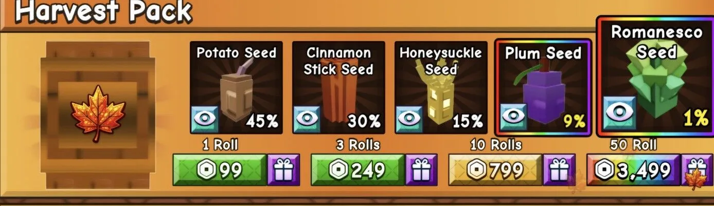 X1 HARVEST PACK
