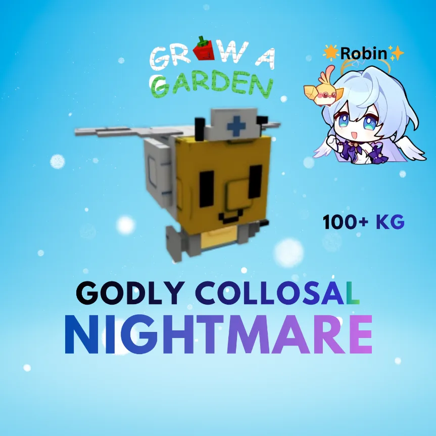 Godly Collosal Nightmare Nurse Bee - 100+KG - Grow a Garden — Account account