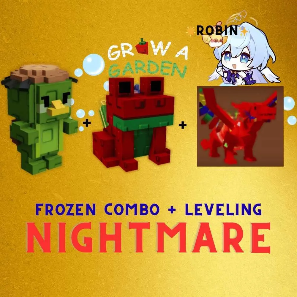 1x Nightmare Kappa + 1x Nightmare Mistletoad + 1x NM Rainbow Hatch Frost Dragon - Frozen Combo + Leveling - Grow a Garden — Account account
