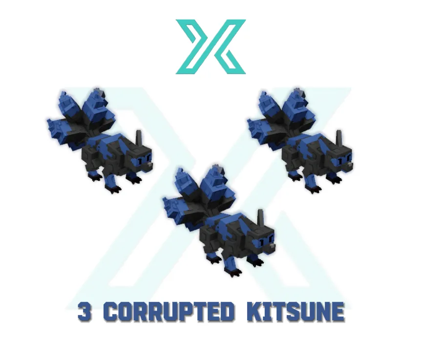 3x Corrupted Kitsune Grow a Garden