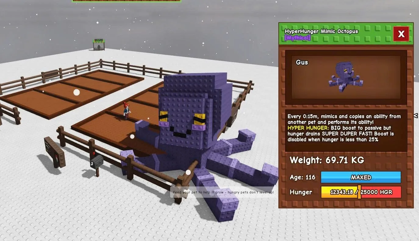 Pets - Mythical - HyperHunger Mimic Octopus Titan No Toy 0:15m CoolDown 69,71kg/Age116