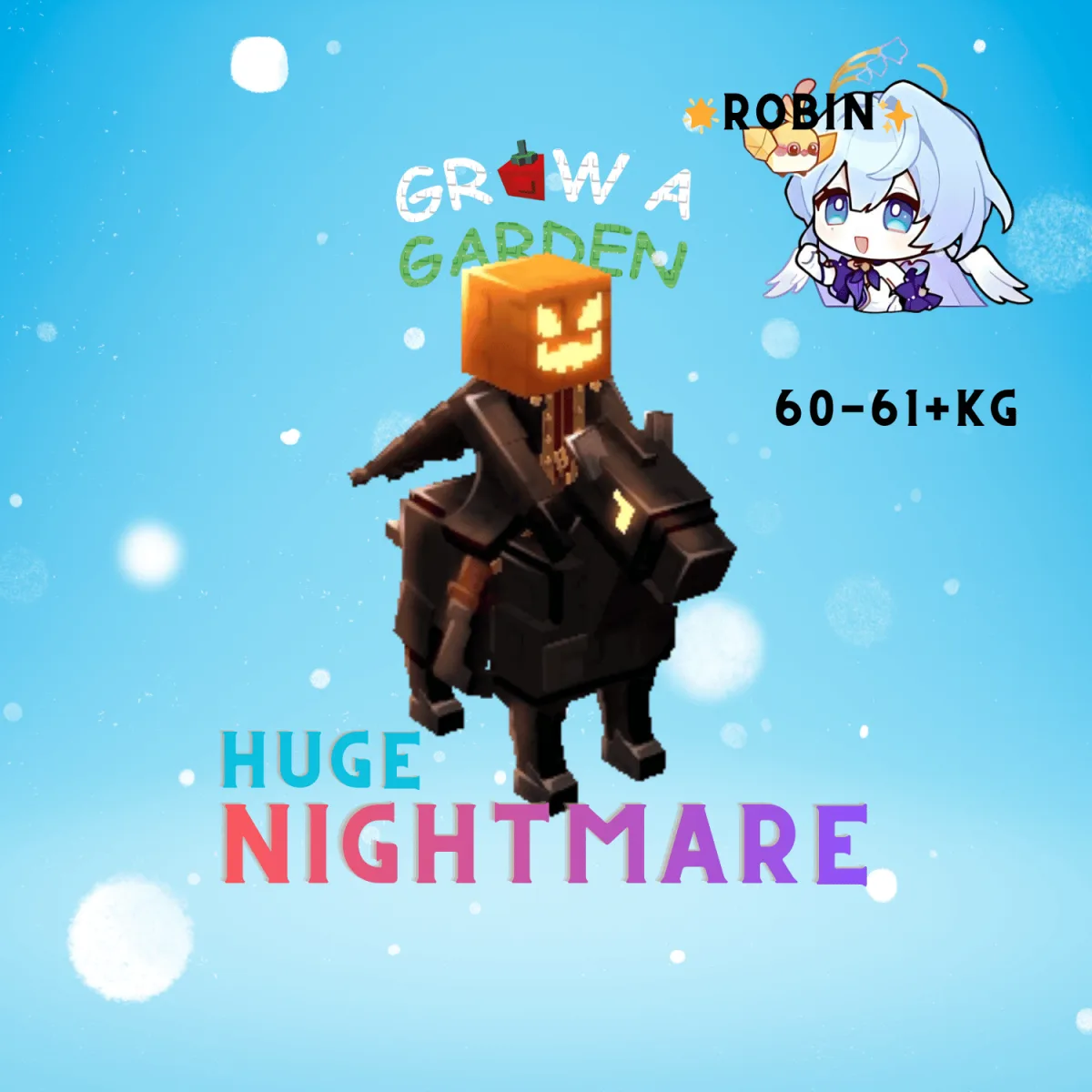 HUGE Nightmare Headless Horseman - 60-61+ KG - Grow a Garden — Account account