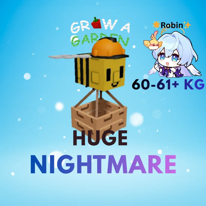 HUGE Nightmare Pack Bee - 60-61+KG - Extra Inventory Pet - Grow a Garden — Account account