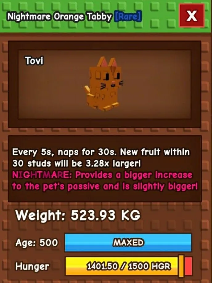 Colossal Orange Tabby (400-500+ KG)