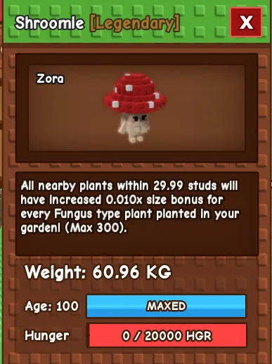 Shroomie 60kg+ Age 100 — Account account