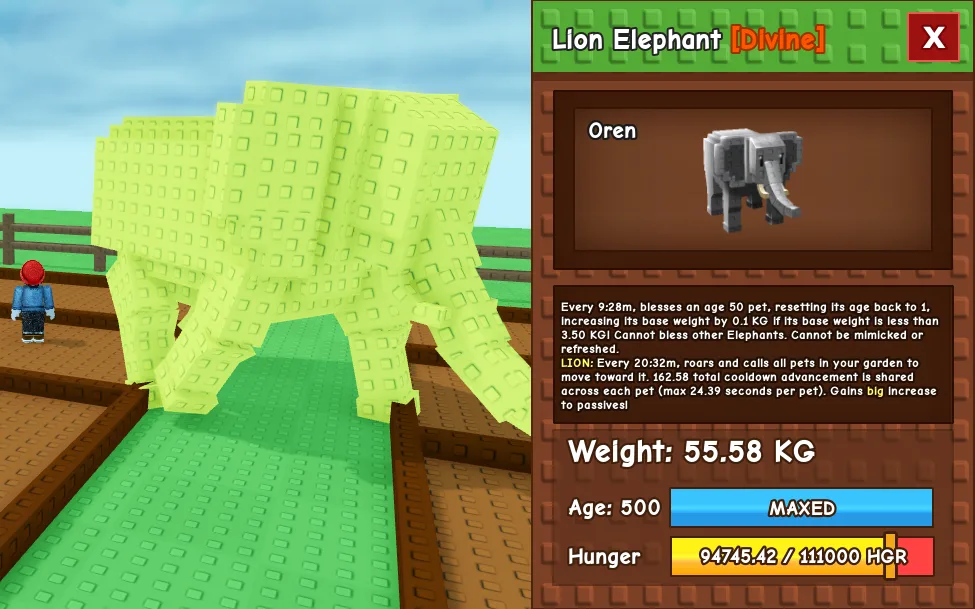 55.58kg SUPER RARE Lion Elephant