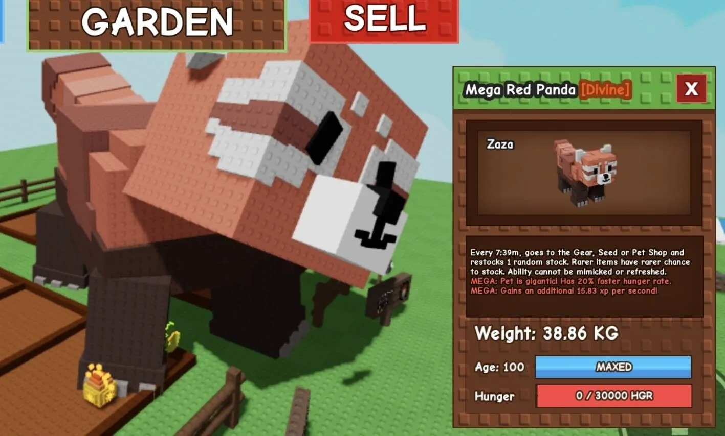 Huge MEGA Red Panda - 38.86 KG (Age 100) — Account account
