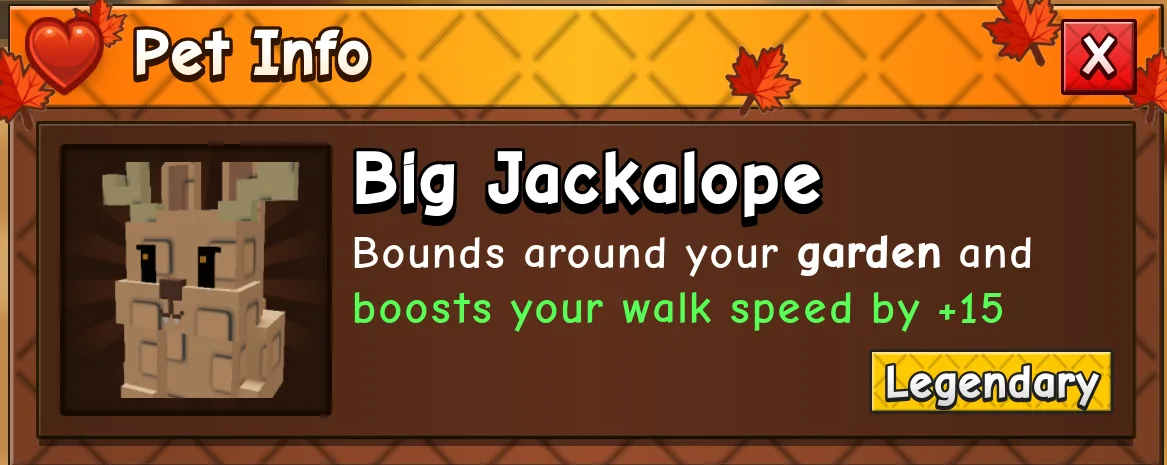 Big Jackalope / Fall Harvest World (Legendary)