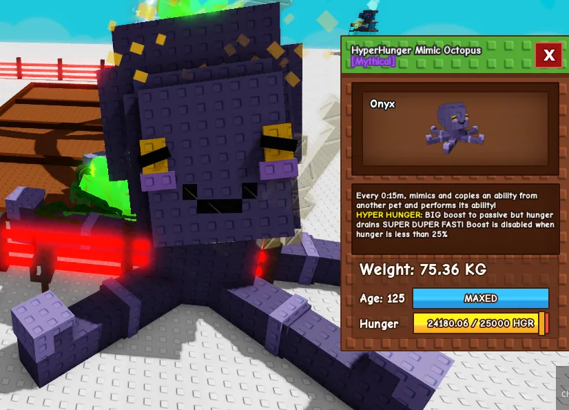 Titanic Hunger Mimic Octopus 74kg+ Age 125 15 sec CD NO TOY