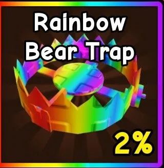 RAINBOW BEAR TRAP x1 GROW A GARDEN 2 FAST DELIVERY ! CHEAPEST ! (VIA MAILBOX)