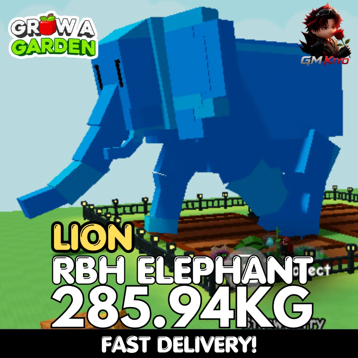 LION Rainbow Hatched Elephant 285.94KG RBH Age 500 INSTANT DELIVERY