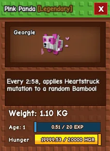 Pink Panda New Valentine Pet Normal Age 1! — Account account
