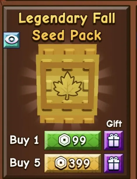 X1 LEGENDARY FALL SEED PACK