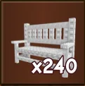white bench