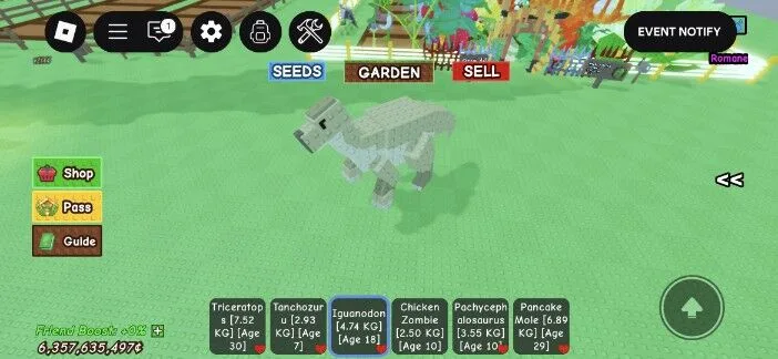 Iguanodon 4.74kg age 18