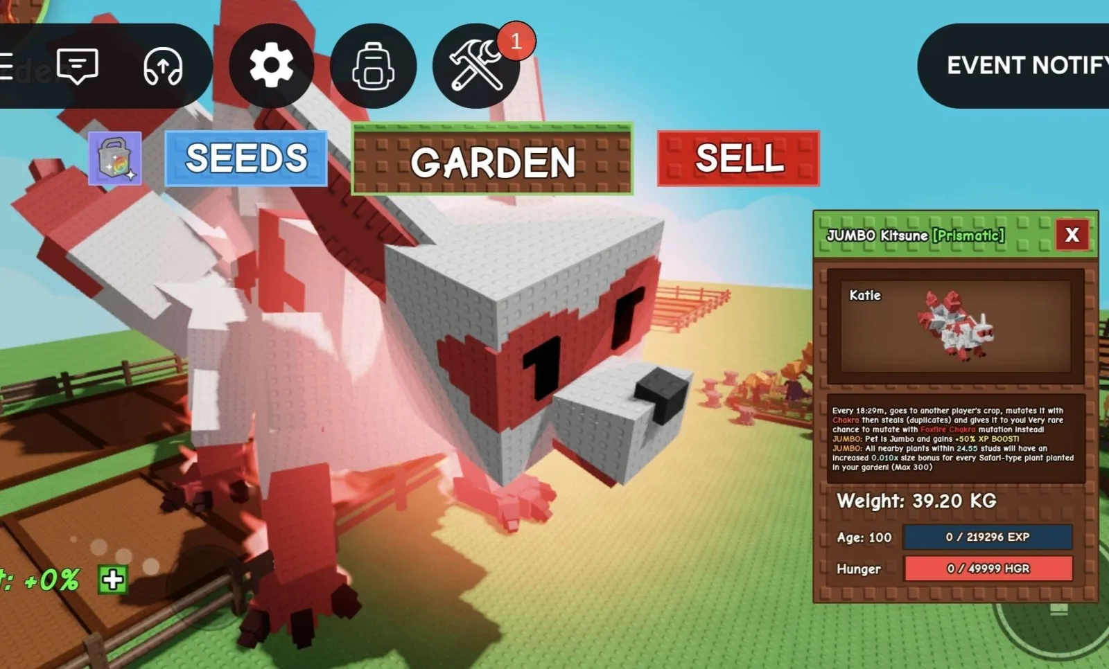 Huge MEGA / JUMBO Kitsune (Red) - 39.20 KG (Age 100)