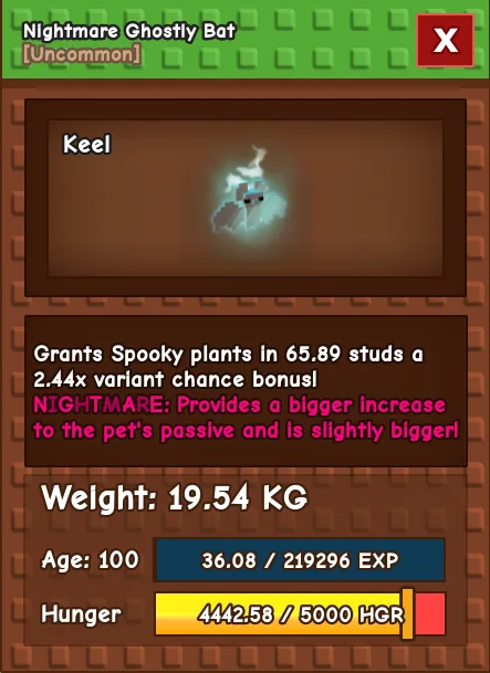 Nightmare Ghostly Bat — Account account